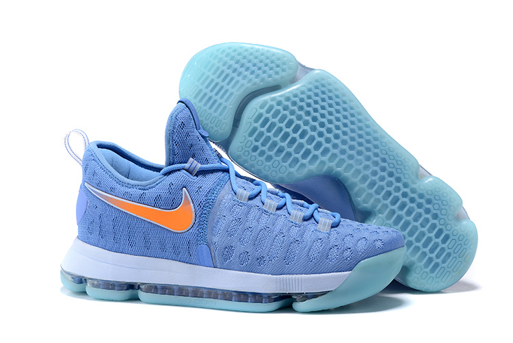 Nike KD 9 Sky Blue Orange Shoes